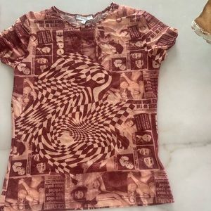 Miaou Large Sheer baby tee top